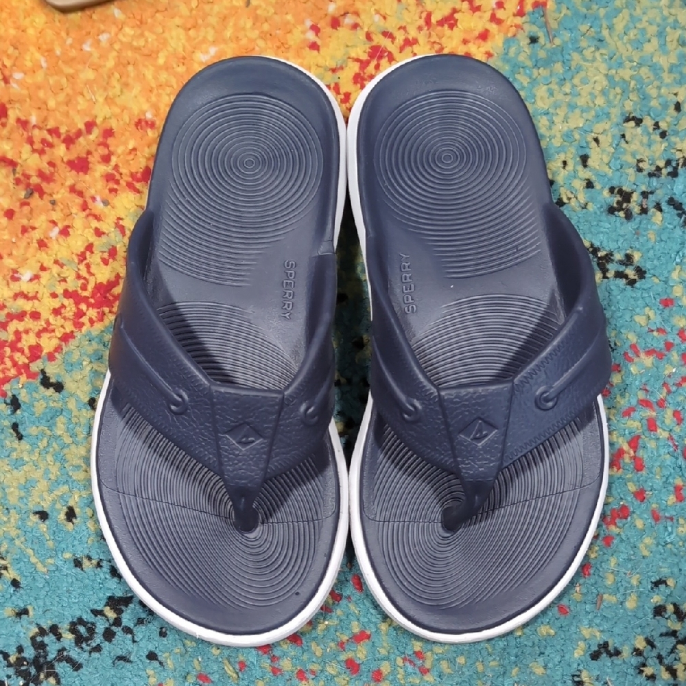 Sperry Navy Blue Flip Flops